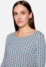 Shirt  3/4 Arm mit grafischem Muster / Detailbild