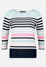 Basic Shirt mit U-Boot-Ausschnitt / Vorderseite
