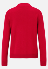 Basic-Strickpullover mit Stehkragen / Rückseite