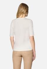 Basic Shirt mit Placement / Modellfoto Rückseite