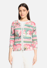 Shirtjacke mit Rippenstruktur / Modellfoto Vorderseite
