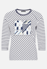 Ringelshirt mit Strass / Vorderseite