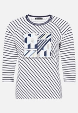 Ringelshirt mit Strass / Vorderseite