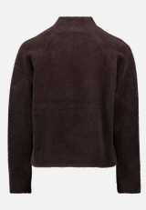 Strick-Cardigan mit Reißverschluss / Rückseite