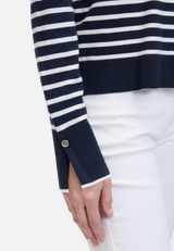 Basic-Strickjacke mit Streifen / Detailbild