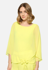 Chiffonbluse unifarben / Detailbild