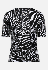 Basic Shirt mit Rippenstruktur / Rückseite