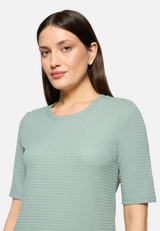 Strukturshirt mit Rundhalsausschnitt / Detailbild