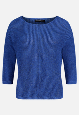 Basic-Strickpullover mit Rippenstruktur / Vorderseite