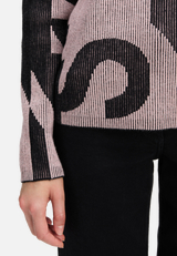 Grobstrick-Pullover mit Jacquard / Detailbild