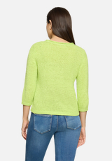 Strickpullover mit 3/4 Arm / Modellfoto Rückseite