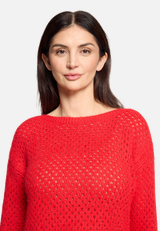 Lochstrick-Pullover langarm / Detailbild