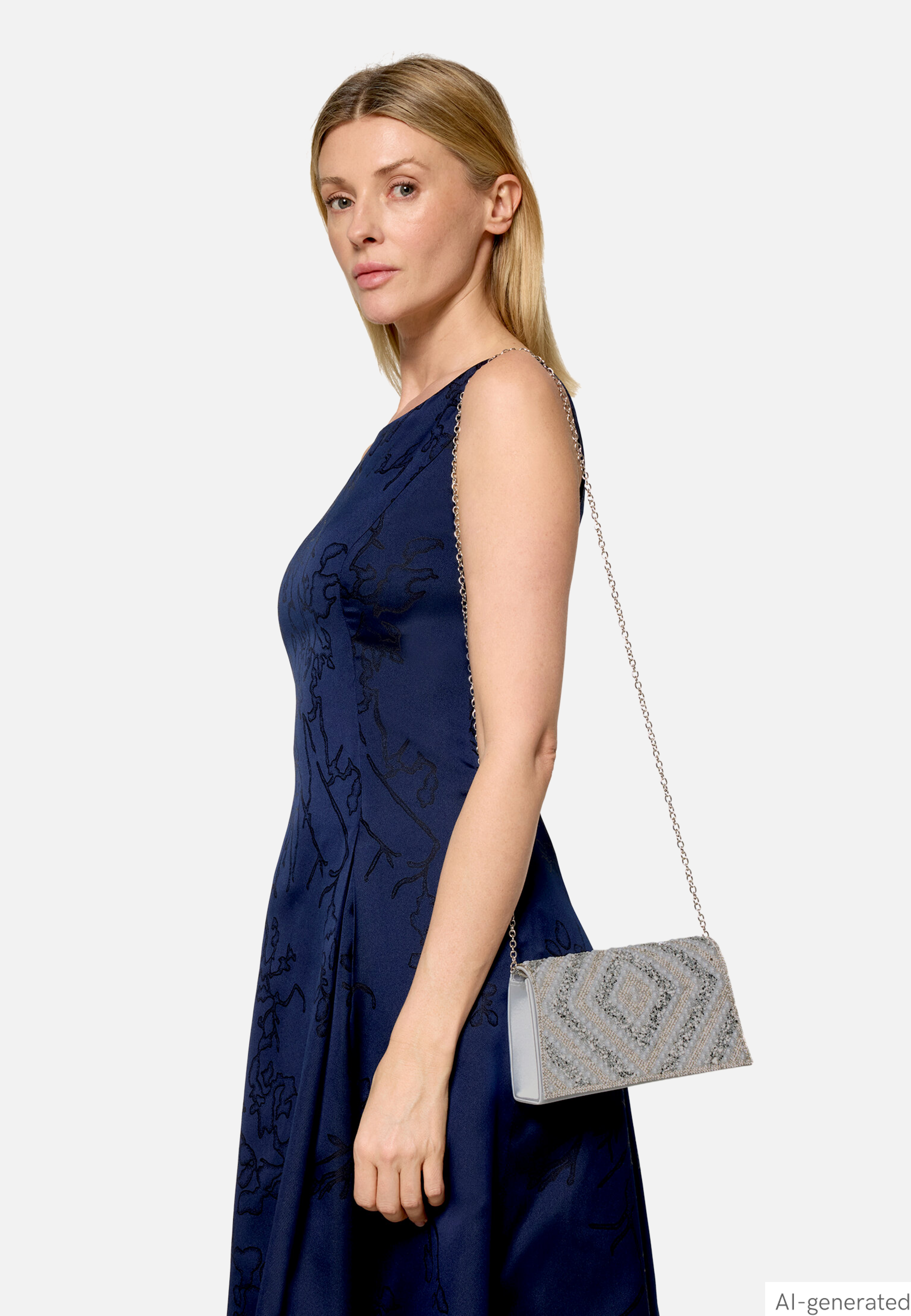 Clutch-Tasche im Glitzer-Look