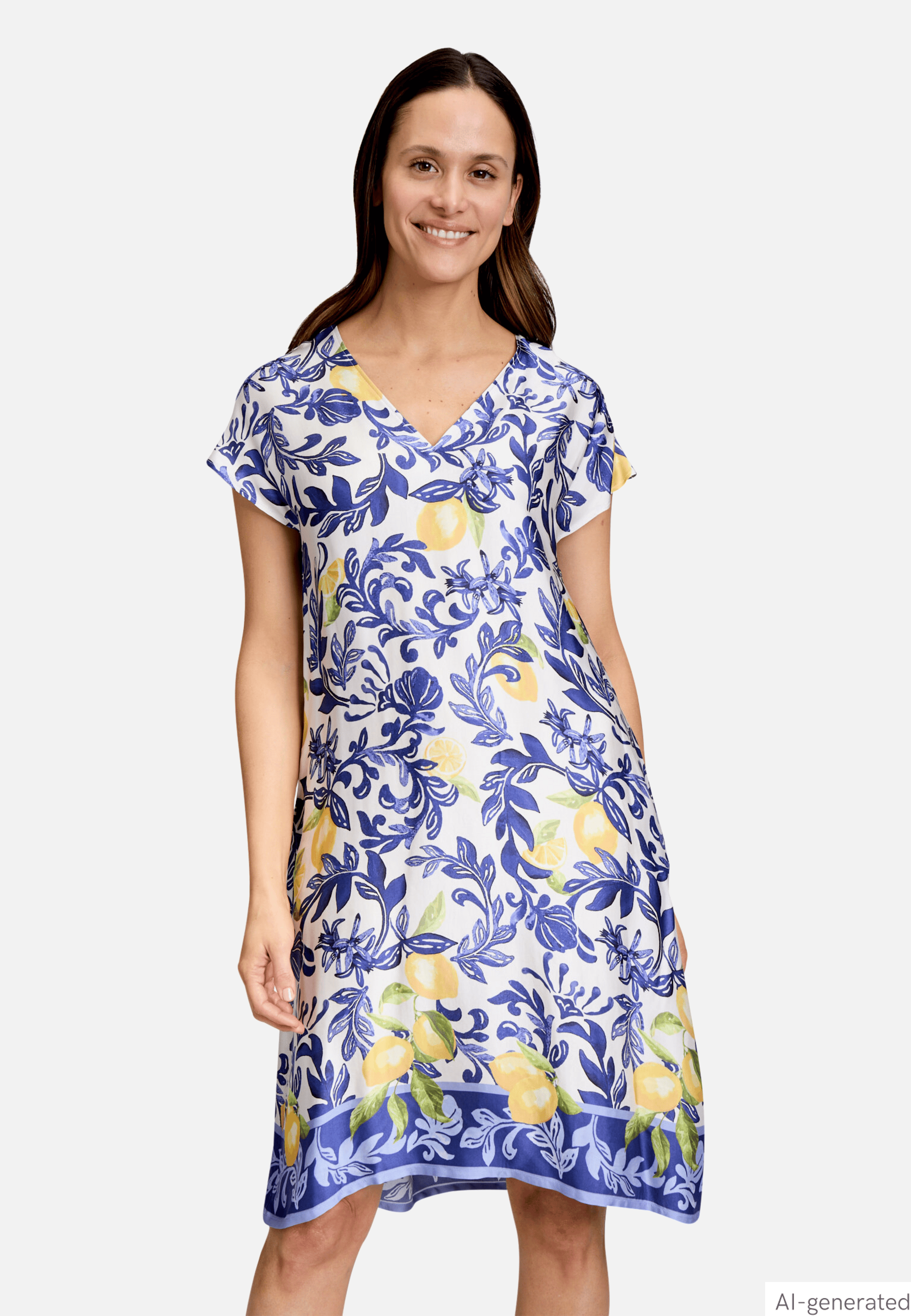 Sommerkleid mit überschnittenen Ärmeln