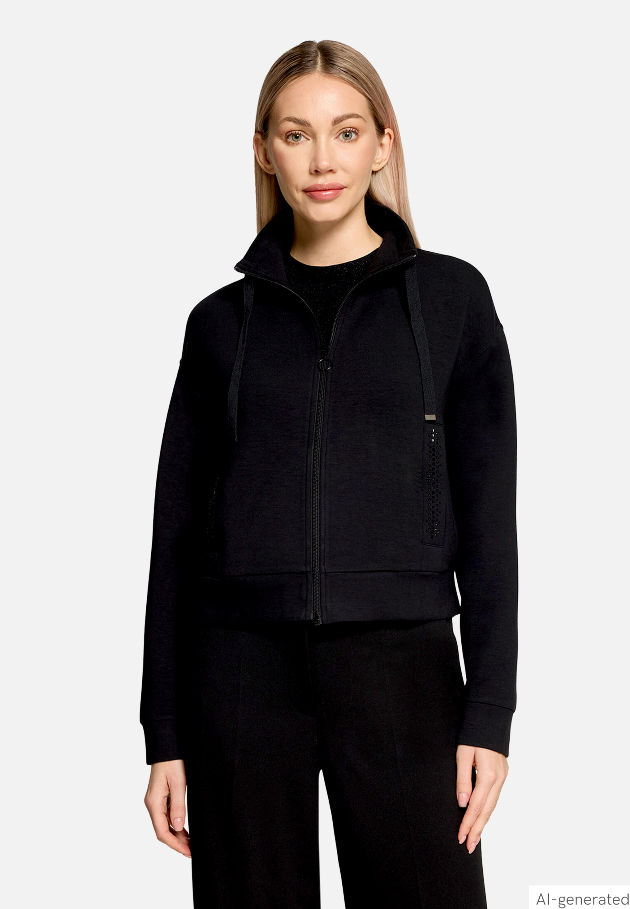 Shirtjacke mit Rippenstruktur
