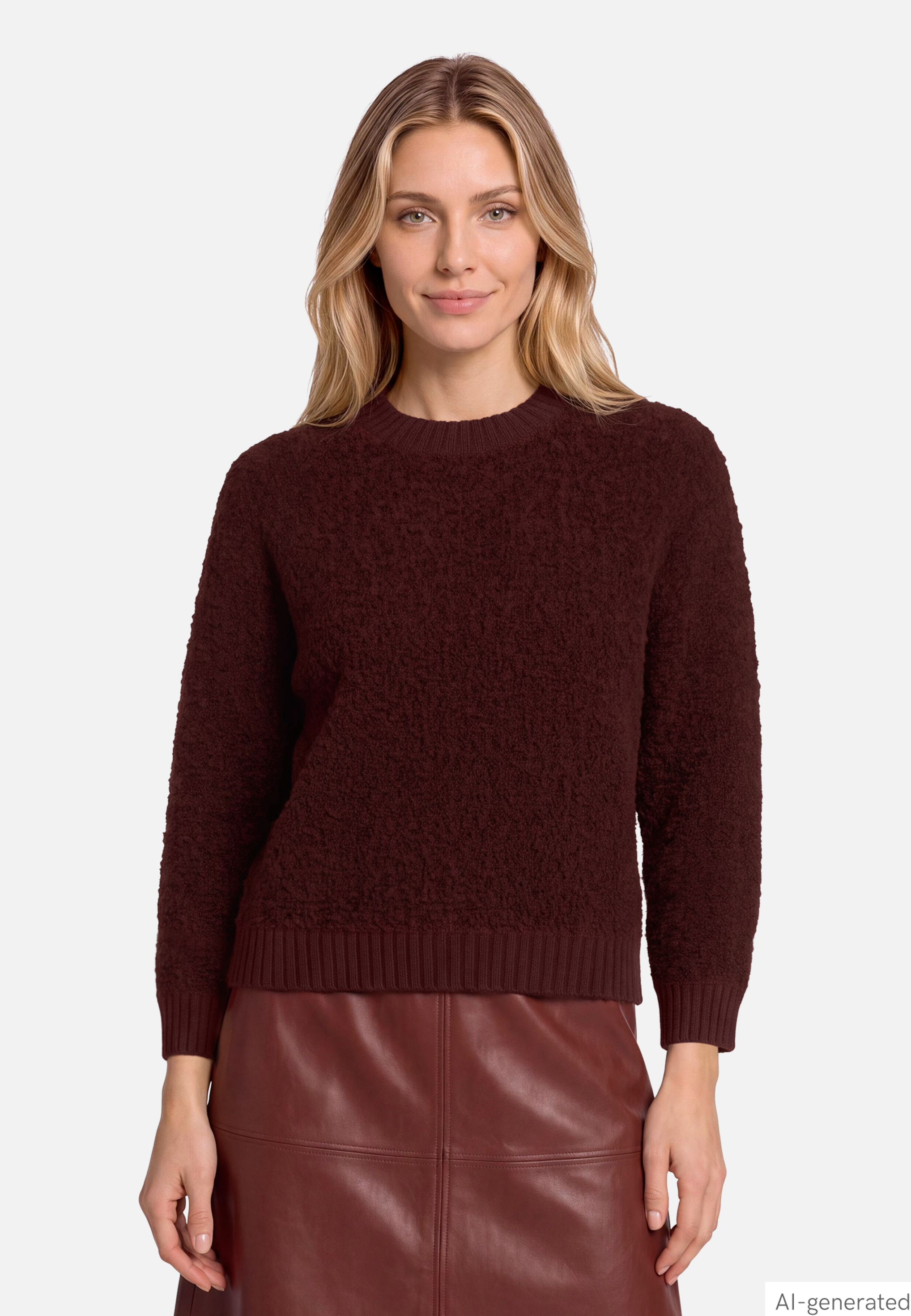 Strickpullover mit Rippbündchen