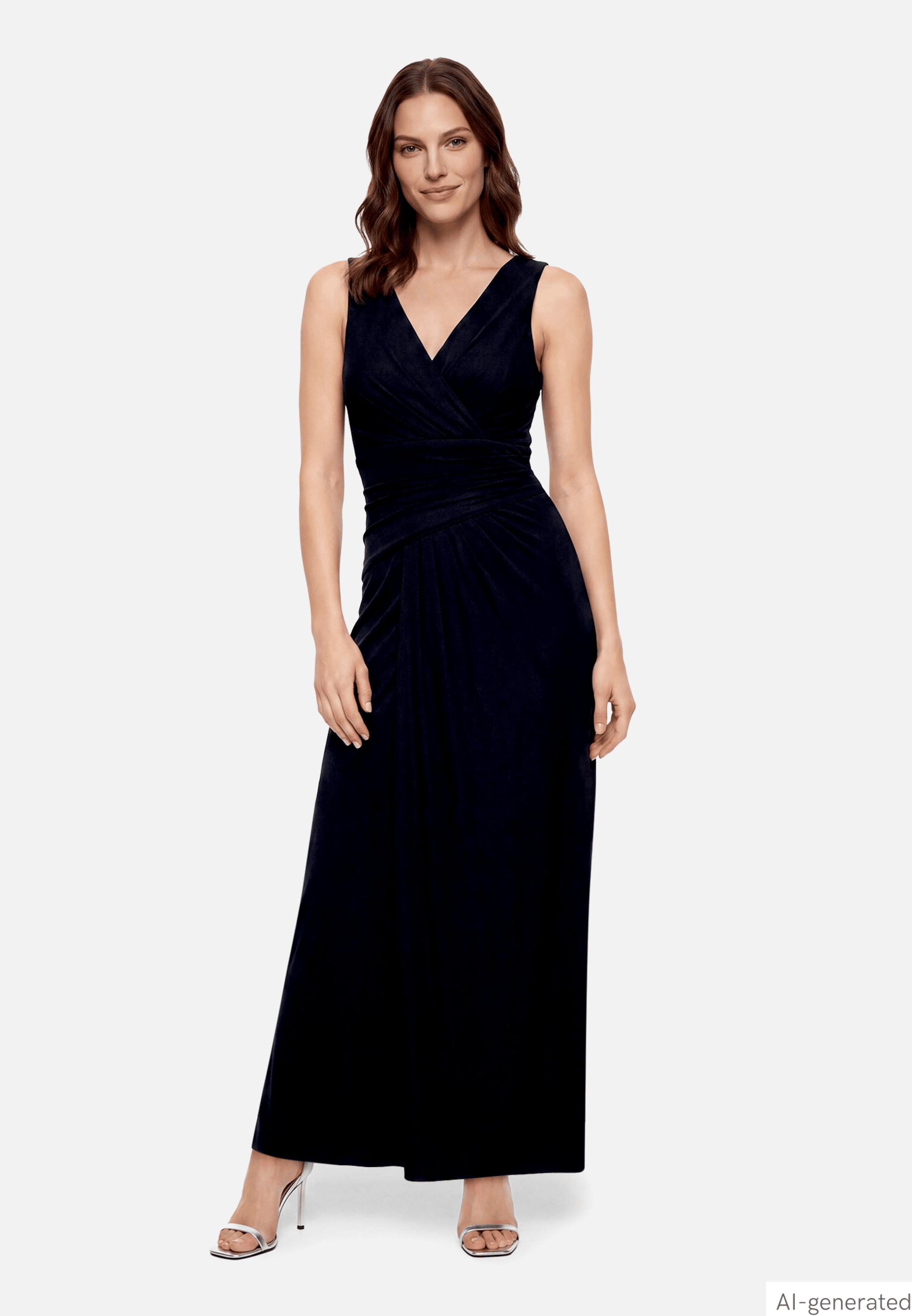 Abendkleid mit V-Ausschnitt