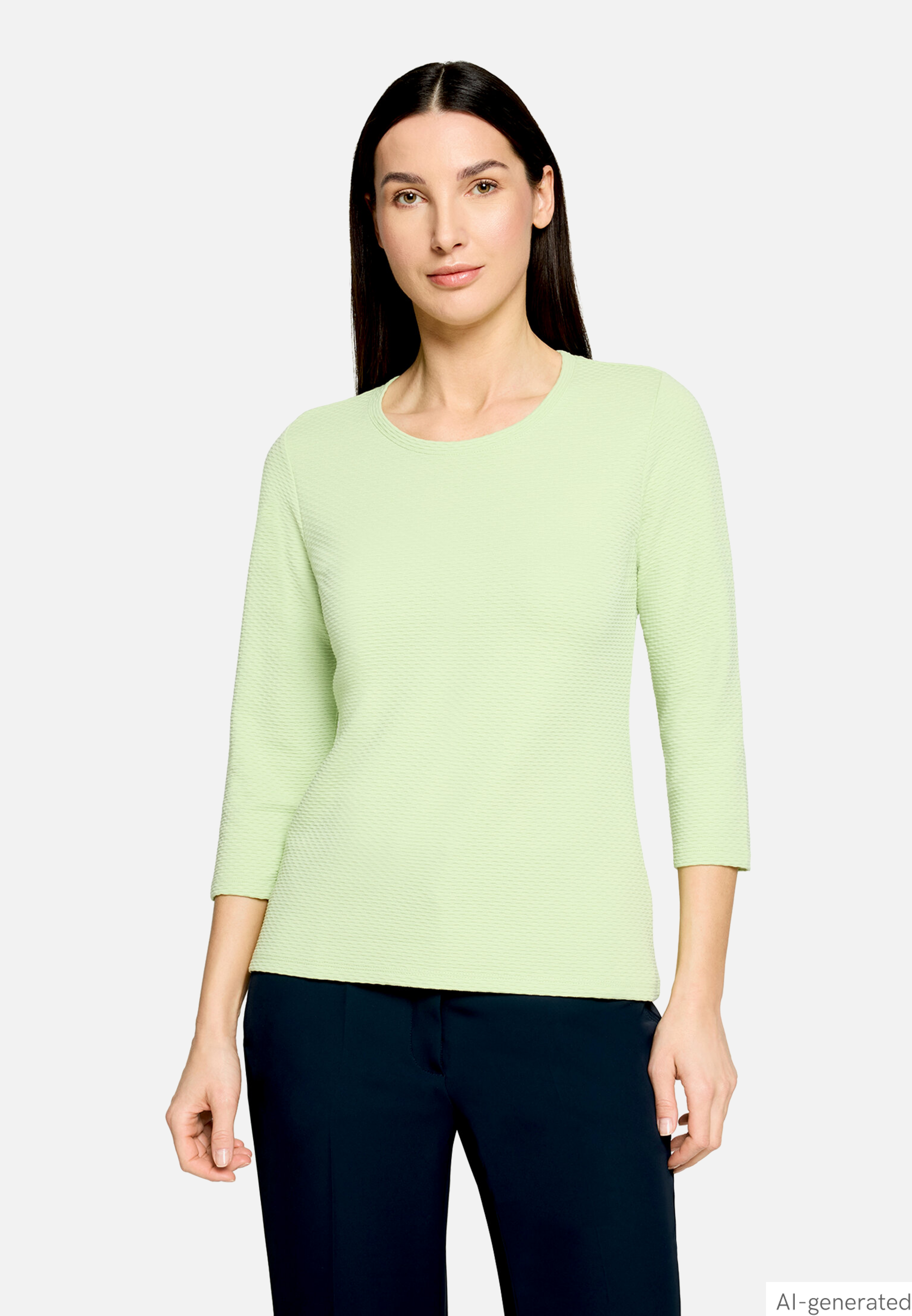 Basic Shirt mit Struktur