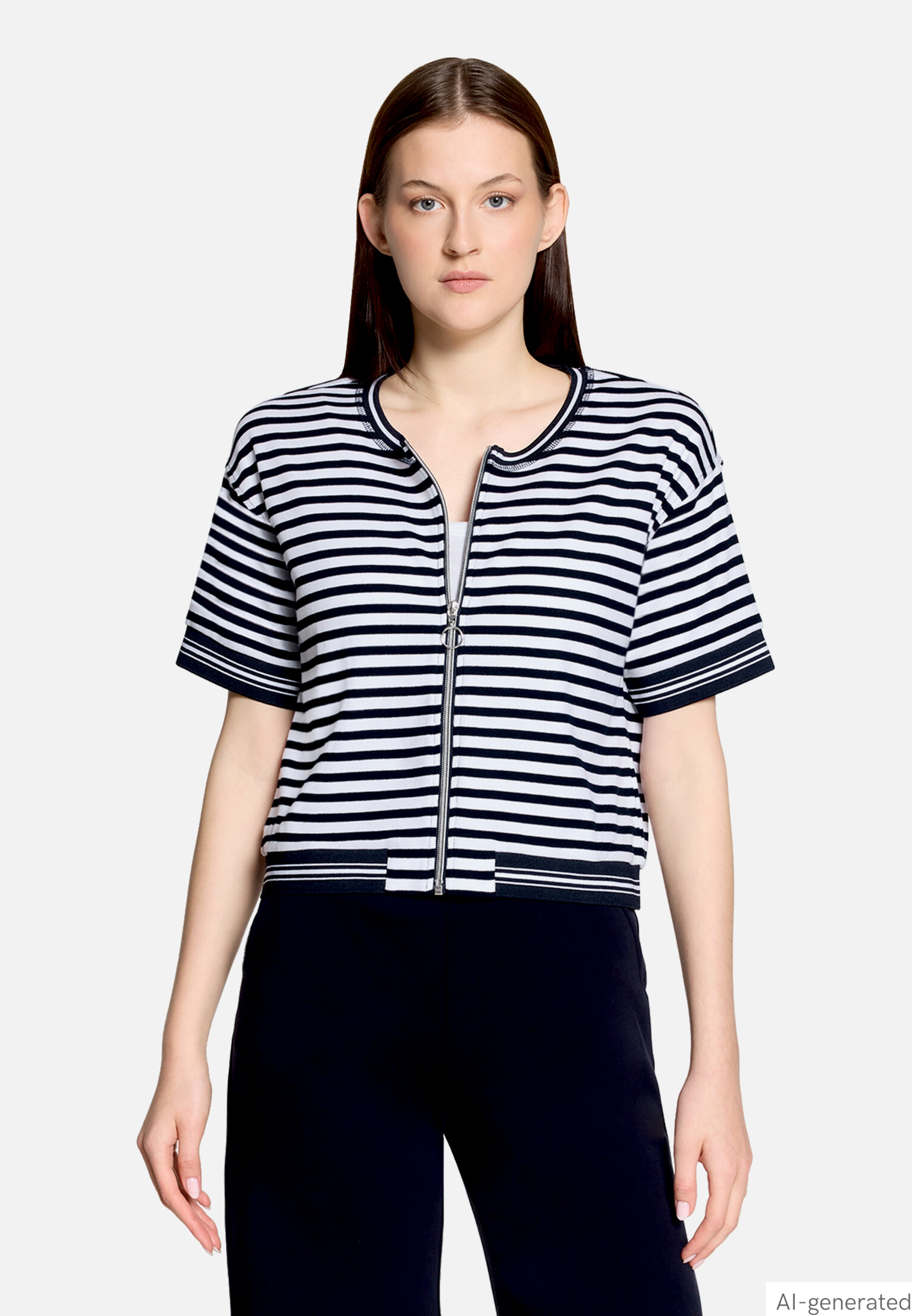 Shirtjacke mit Reißverschluss