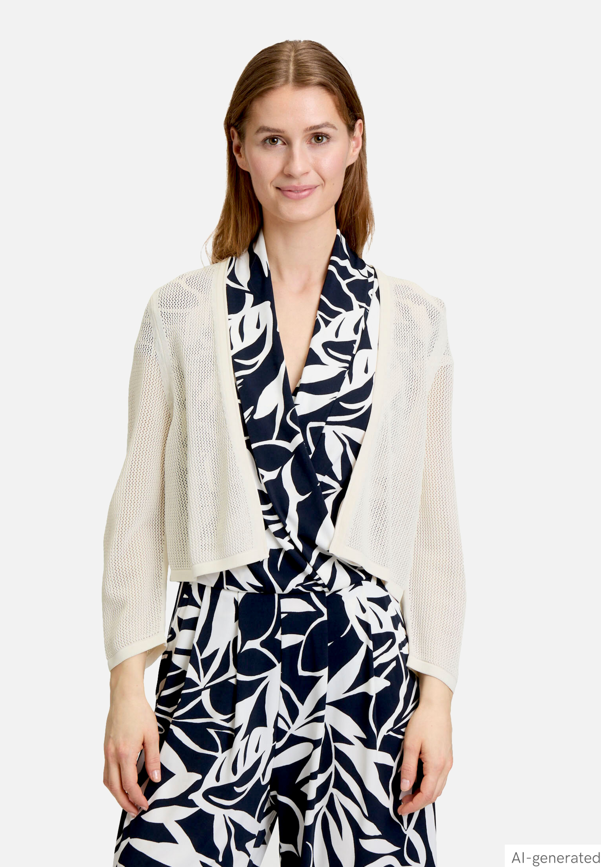 Sommer-Strickjacke mit 3/4 Arm
