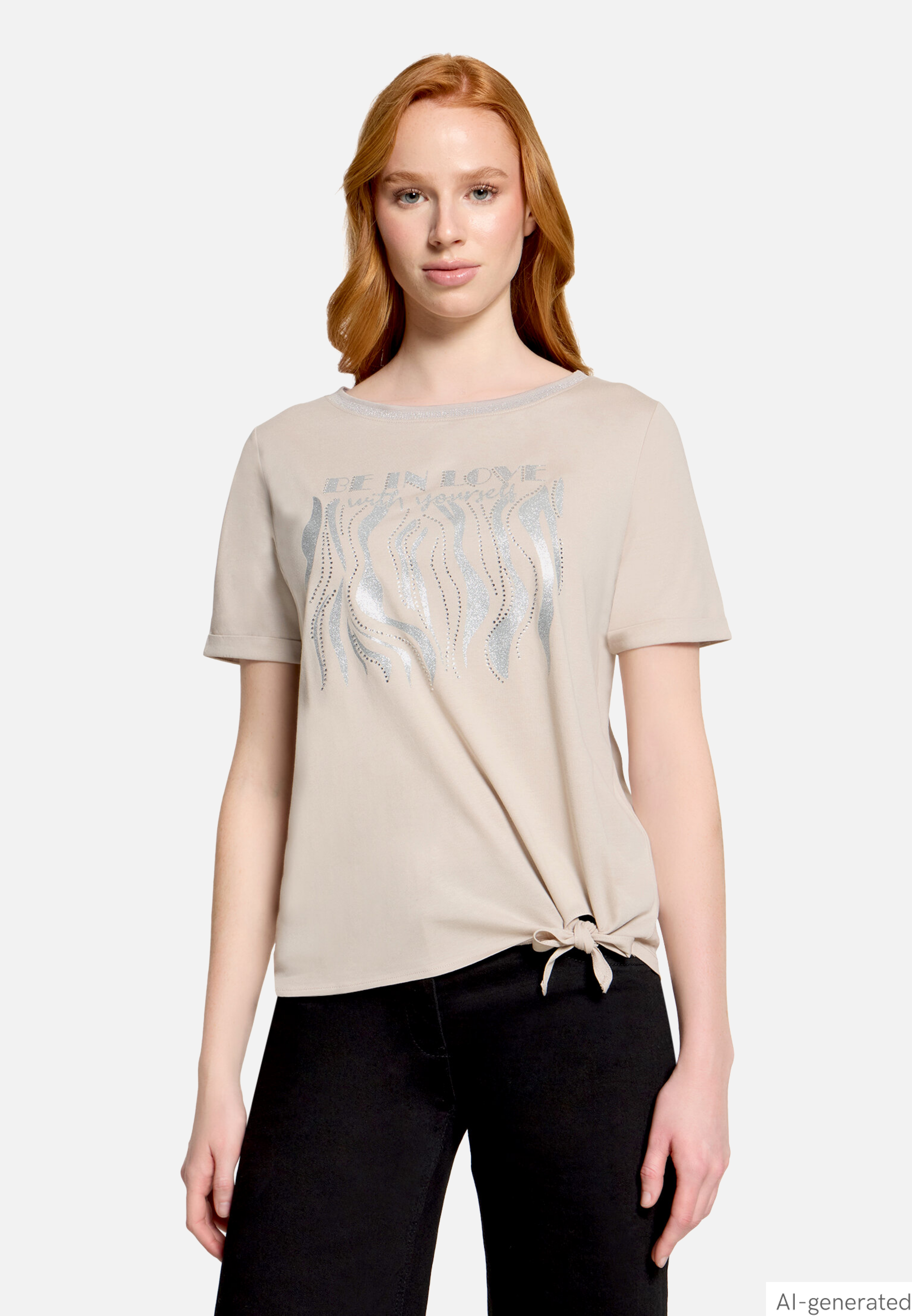 Casual-Shirt mit Schleifenknoten