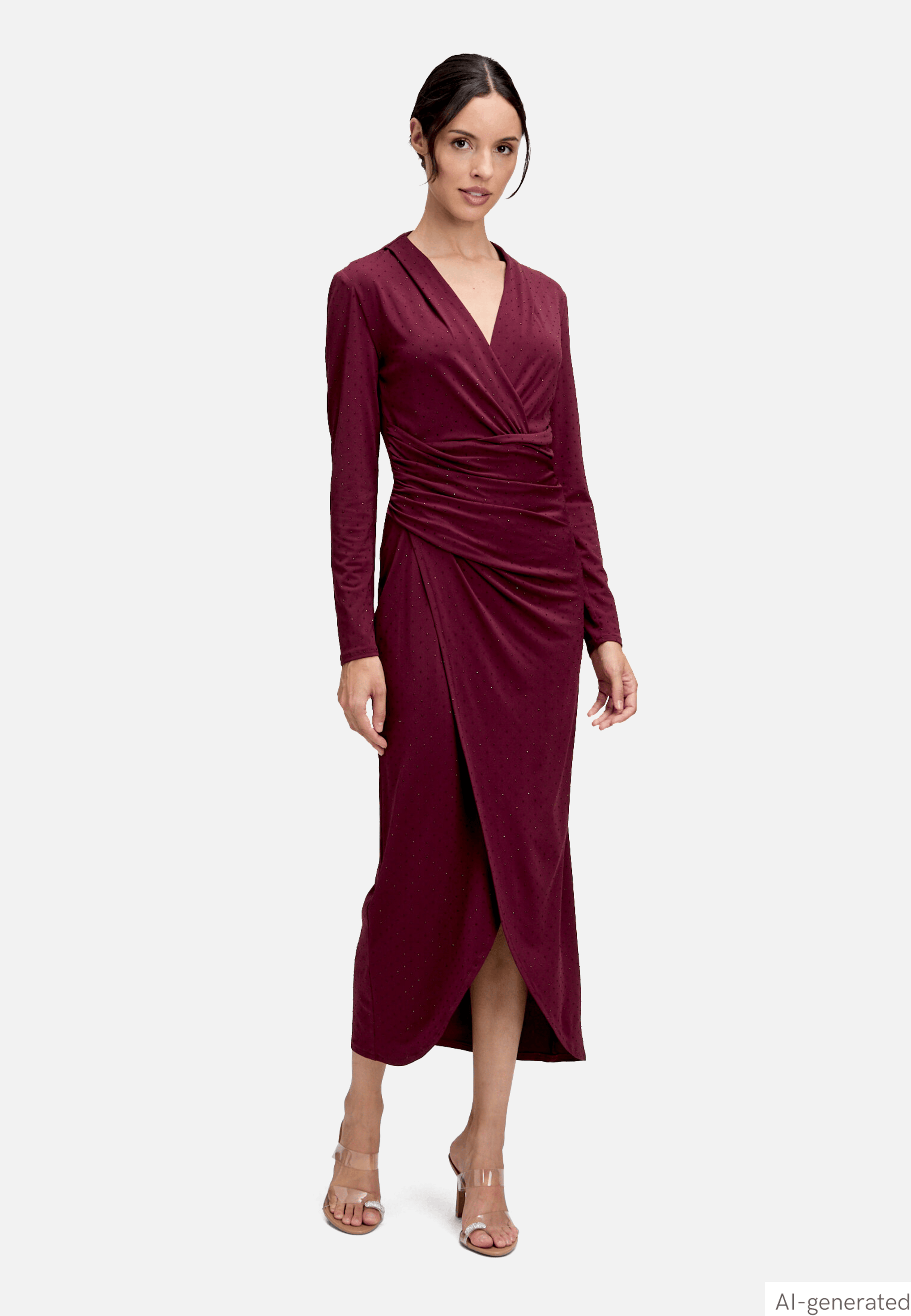 Abendkleid mit V-Ausschnitt