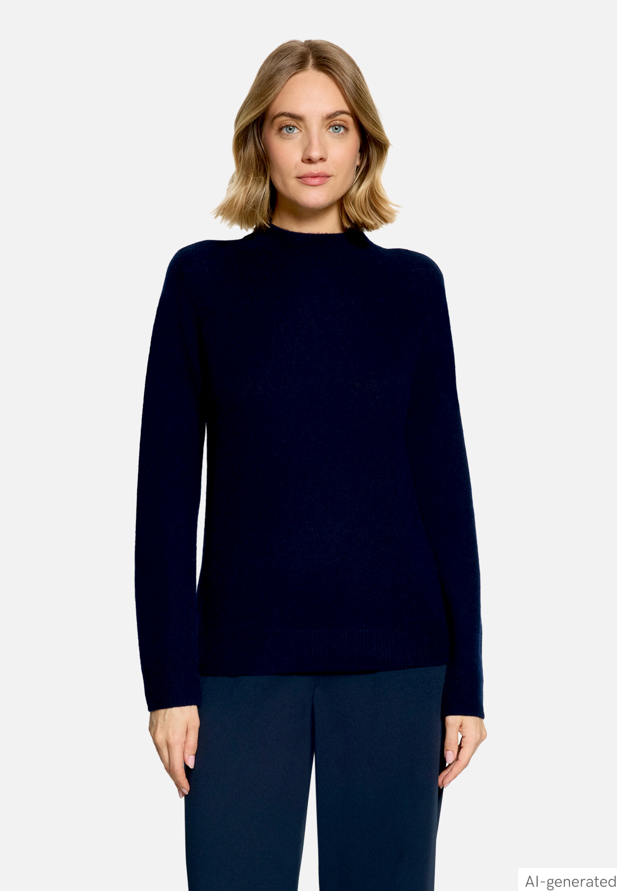 Kaschmir-Pullover mit Stehkragen