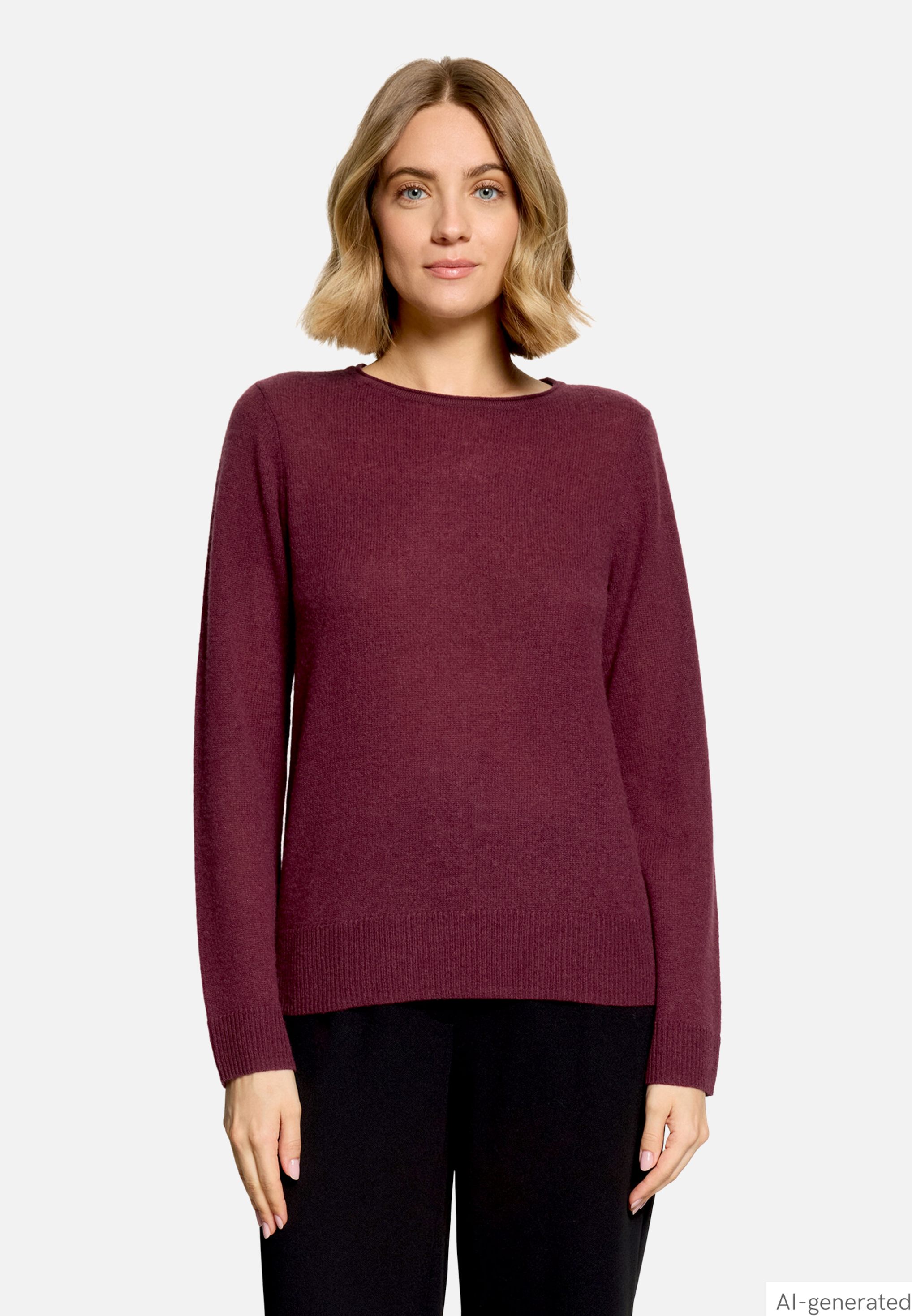 Kaschmir-Pullover mit Rundhalsausschnitt