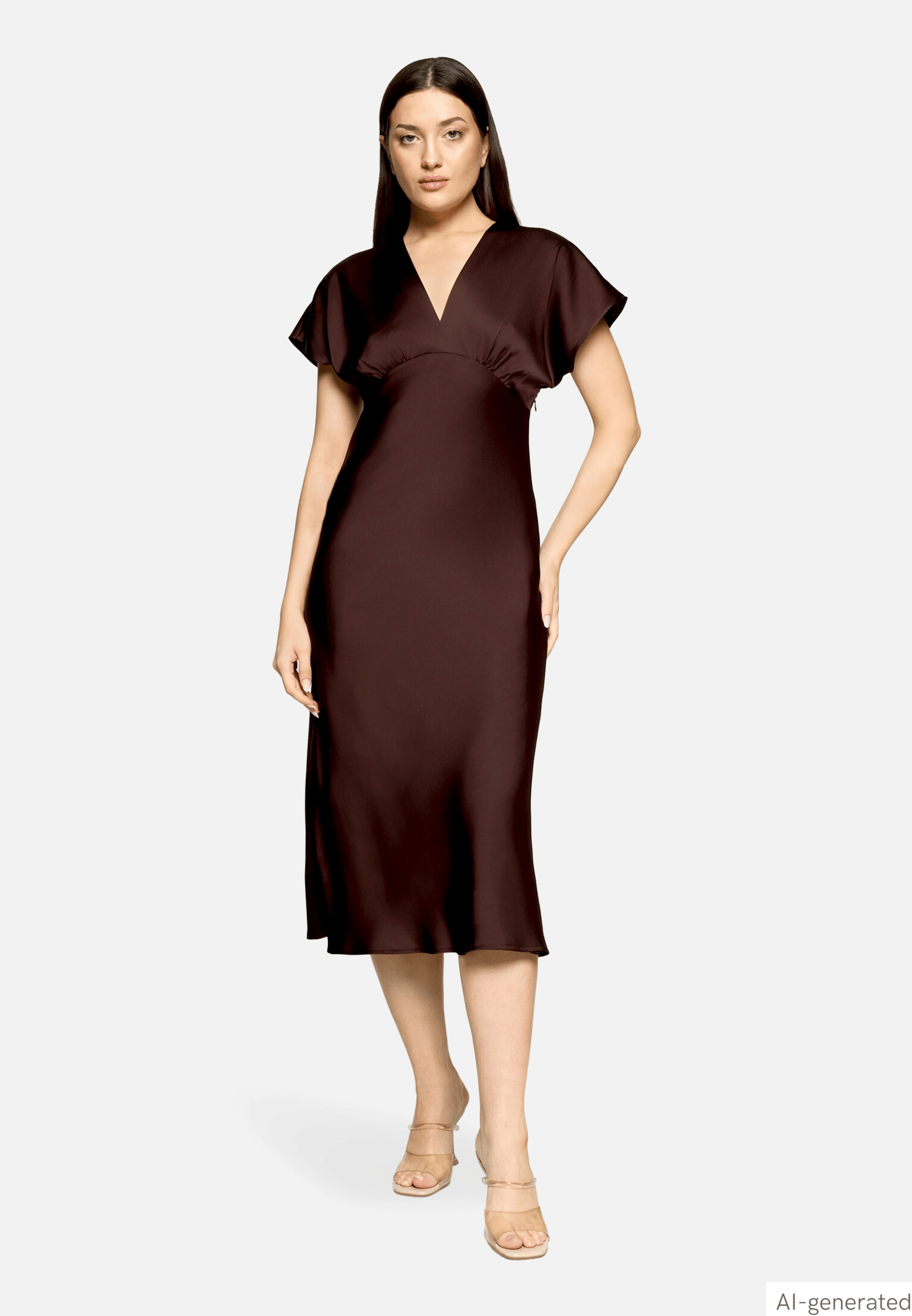 Abendkleid mit V-Ausschnitt