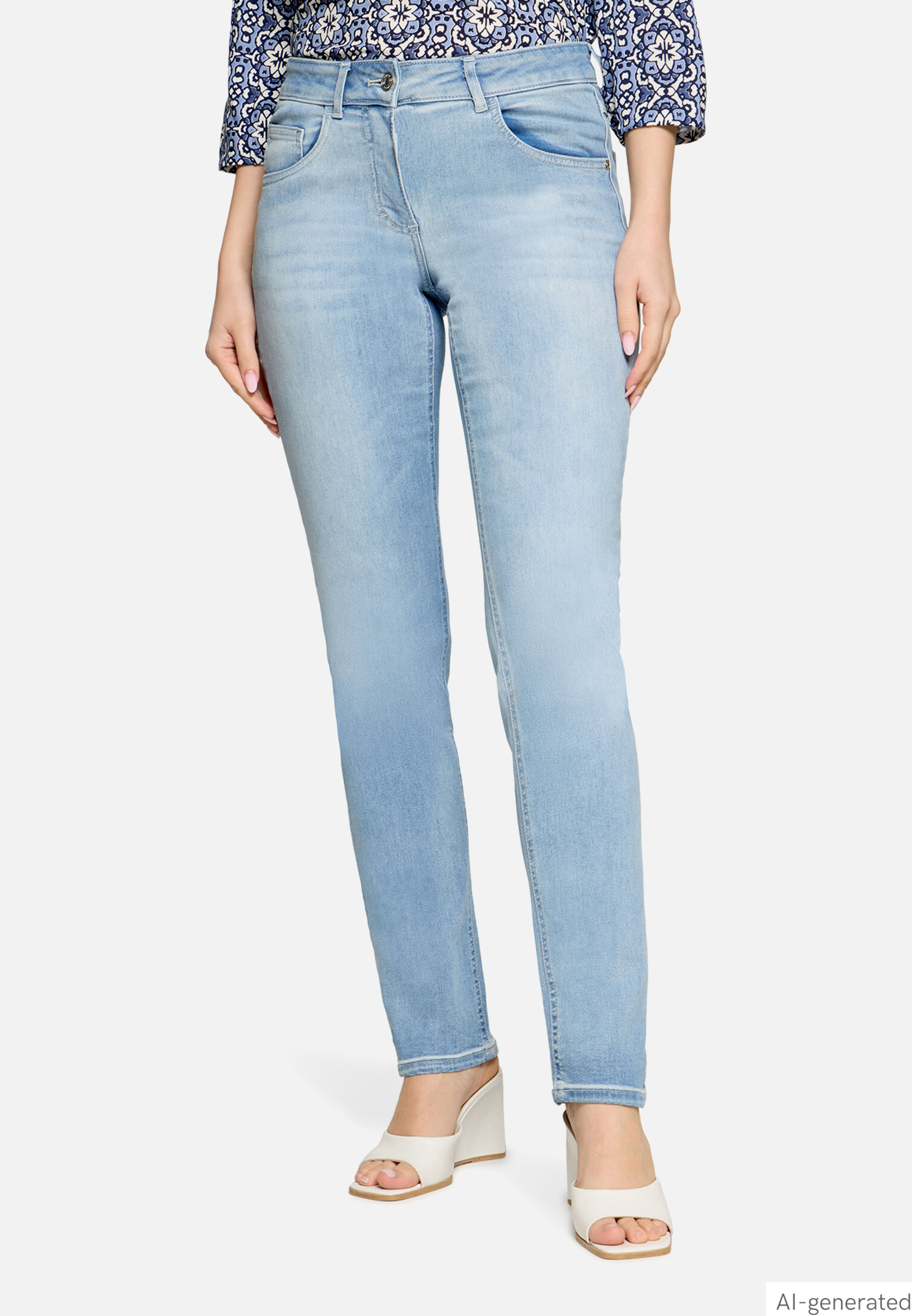 Skinny Jeans mit Used-Waschung Style Rosalie