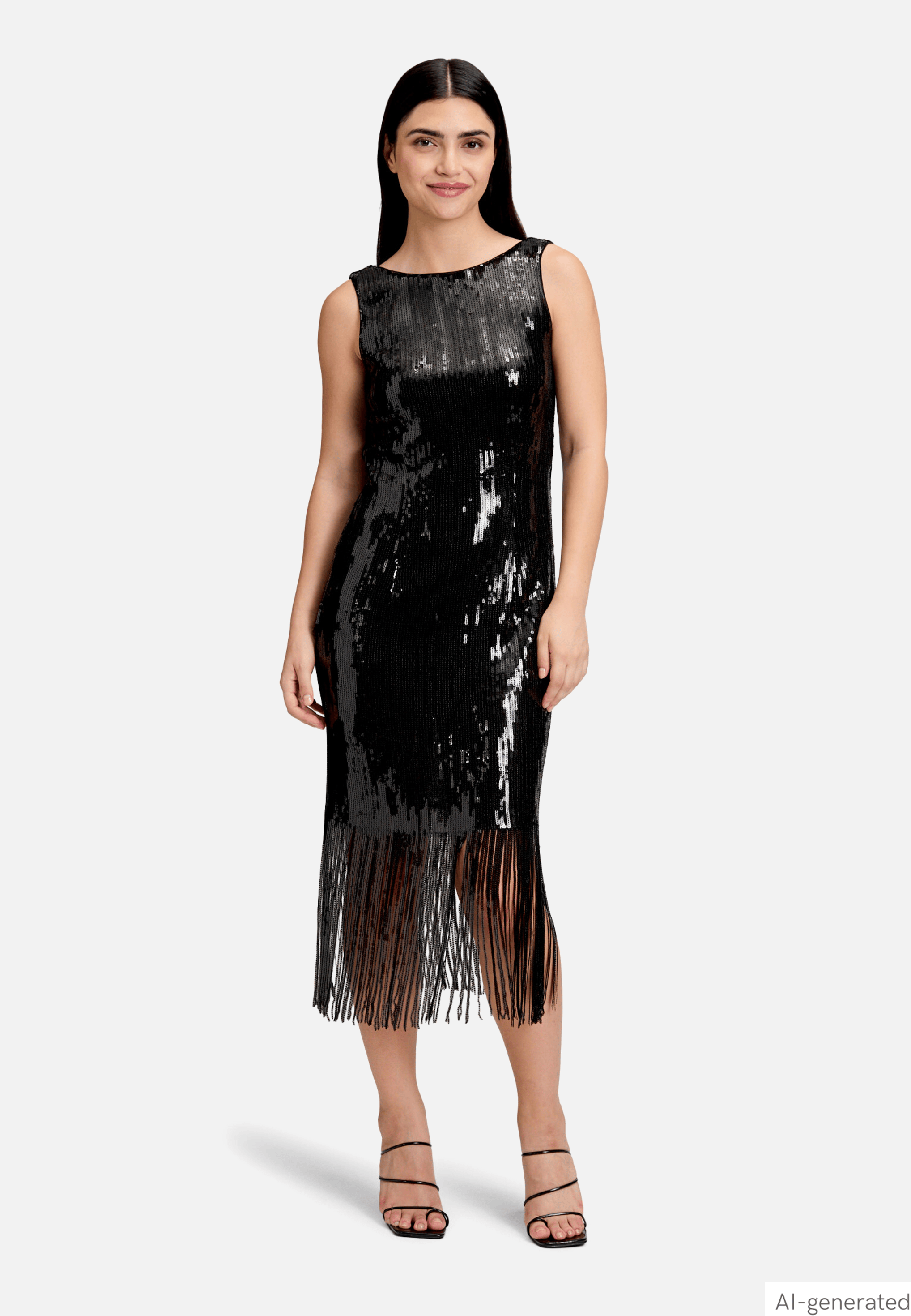 Abendkleid mit U-Boot-Ausschnitt