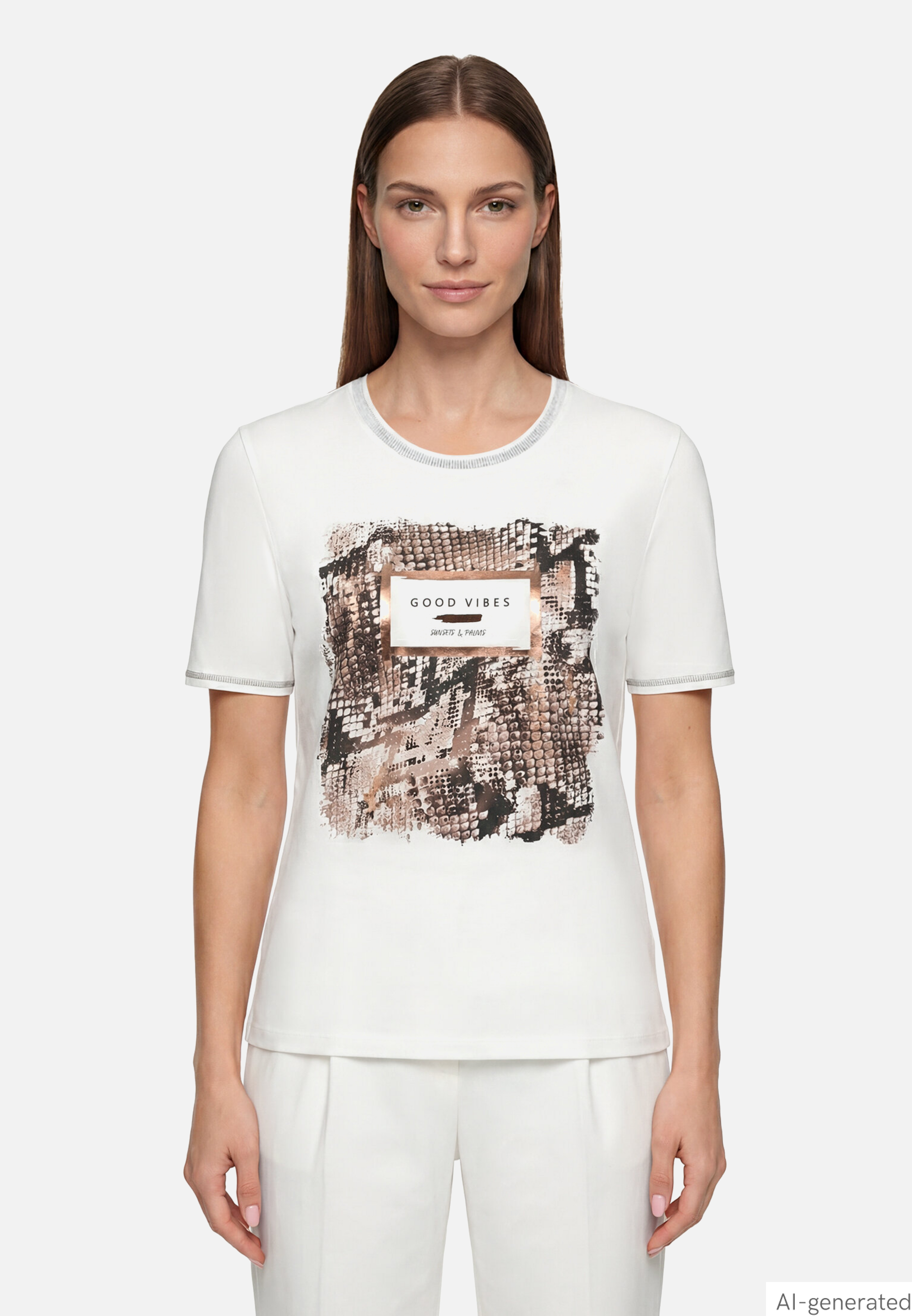 Basic Shirt mit Aufdruck