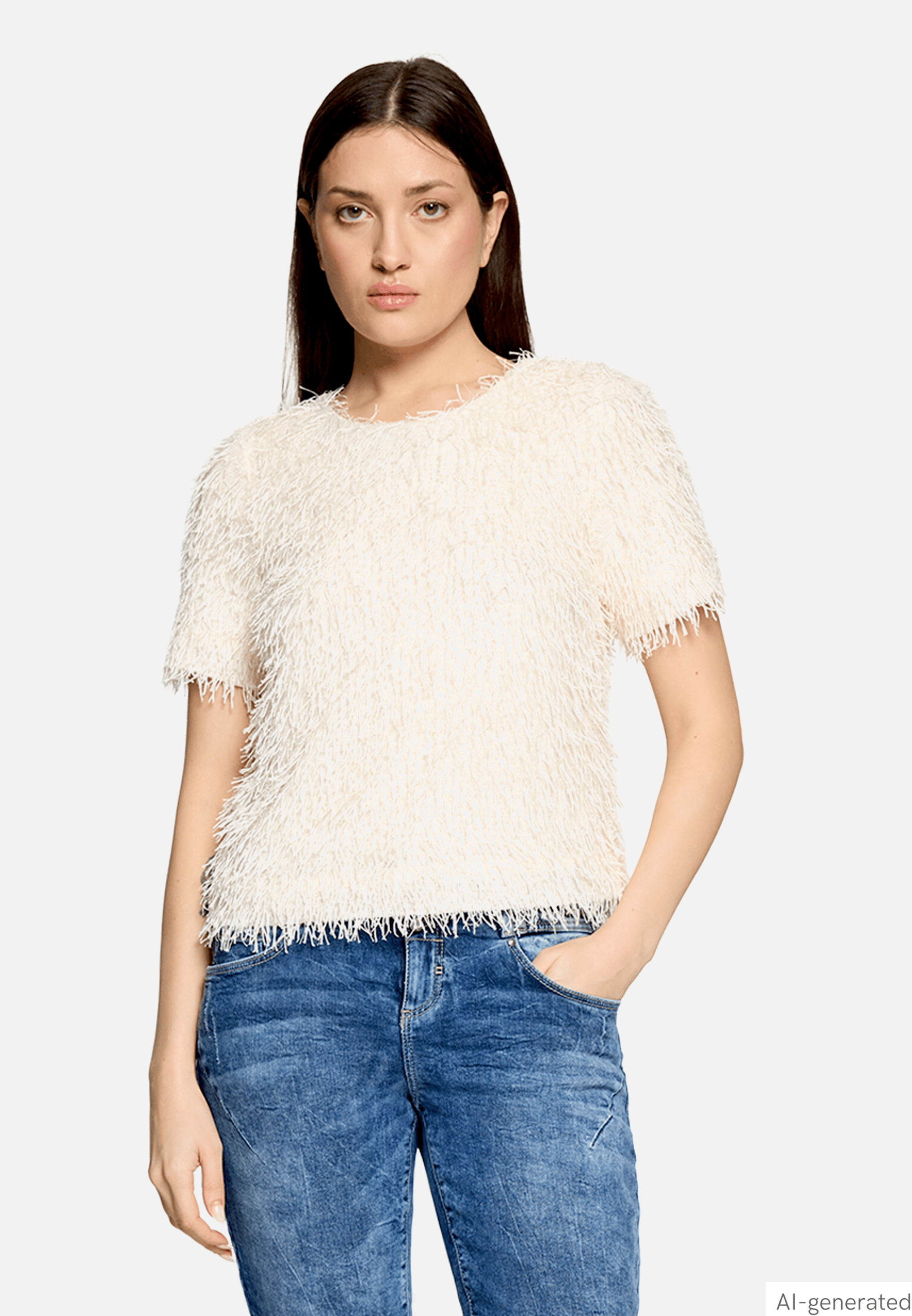 Sweatshirt mit Fransen