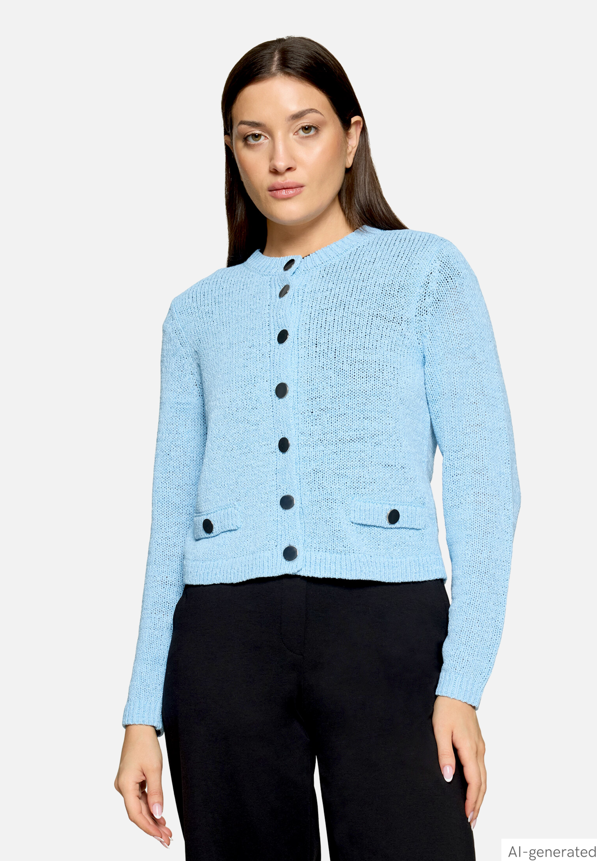 Strick-Cardigan Mit Aufgesetzten Taschen