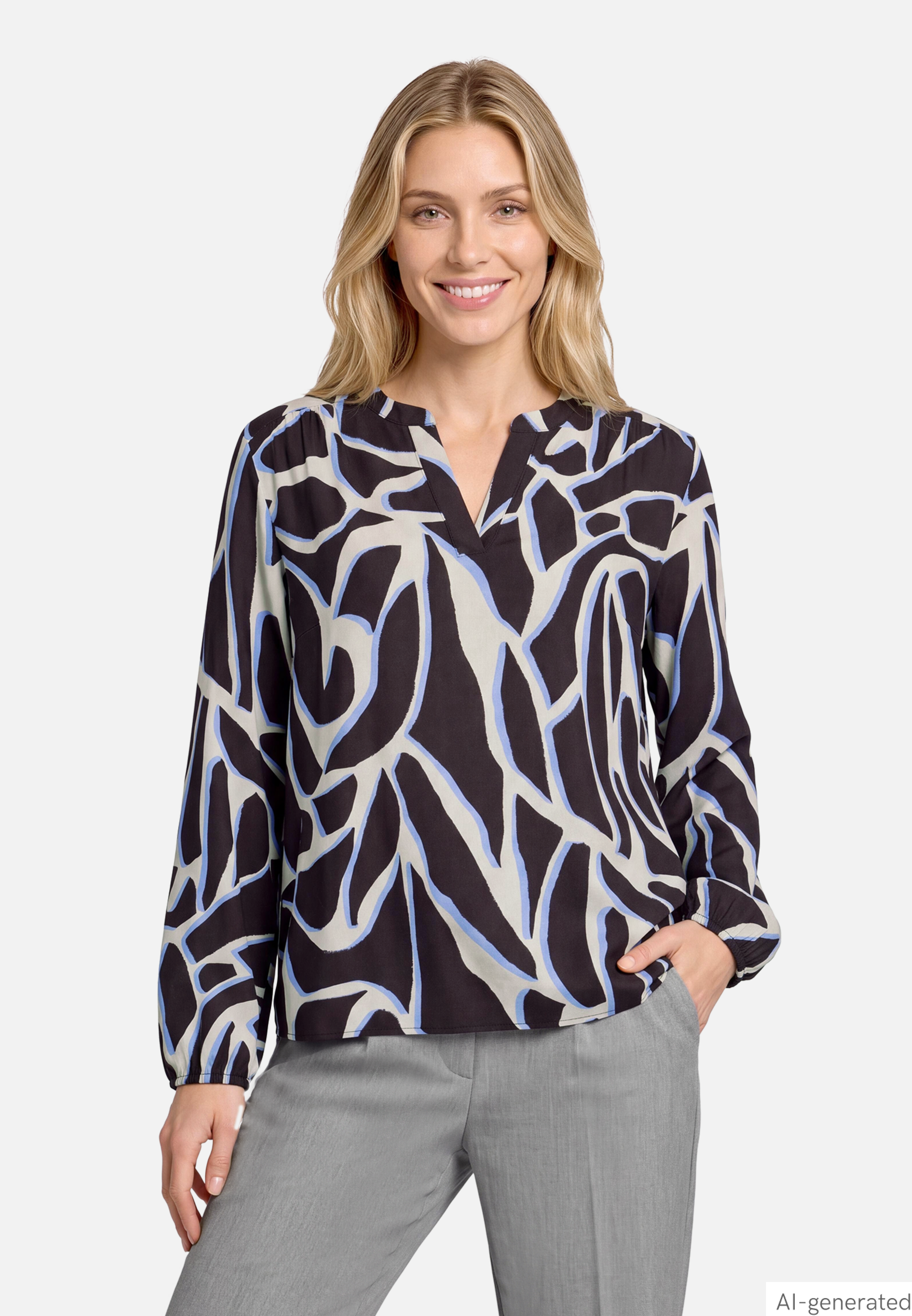 Schlupfbluse mit Print
