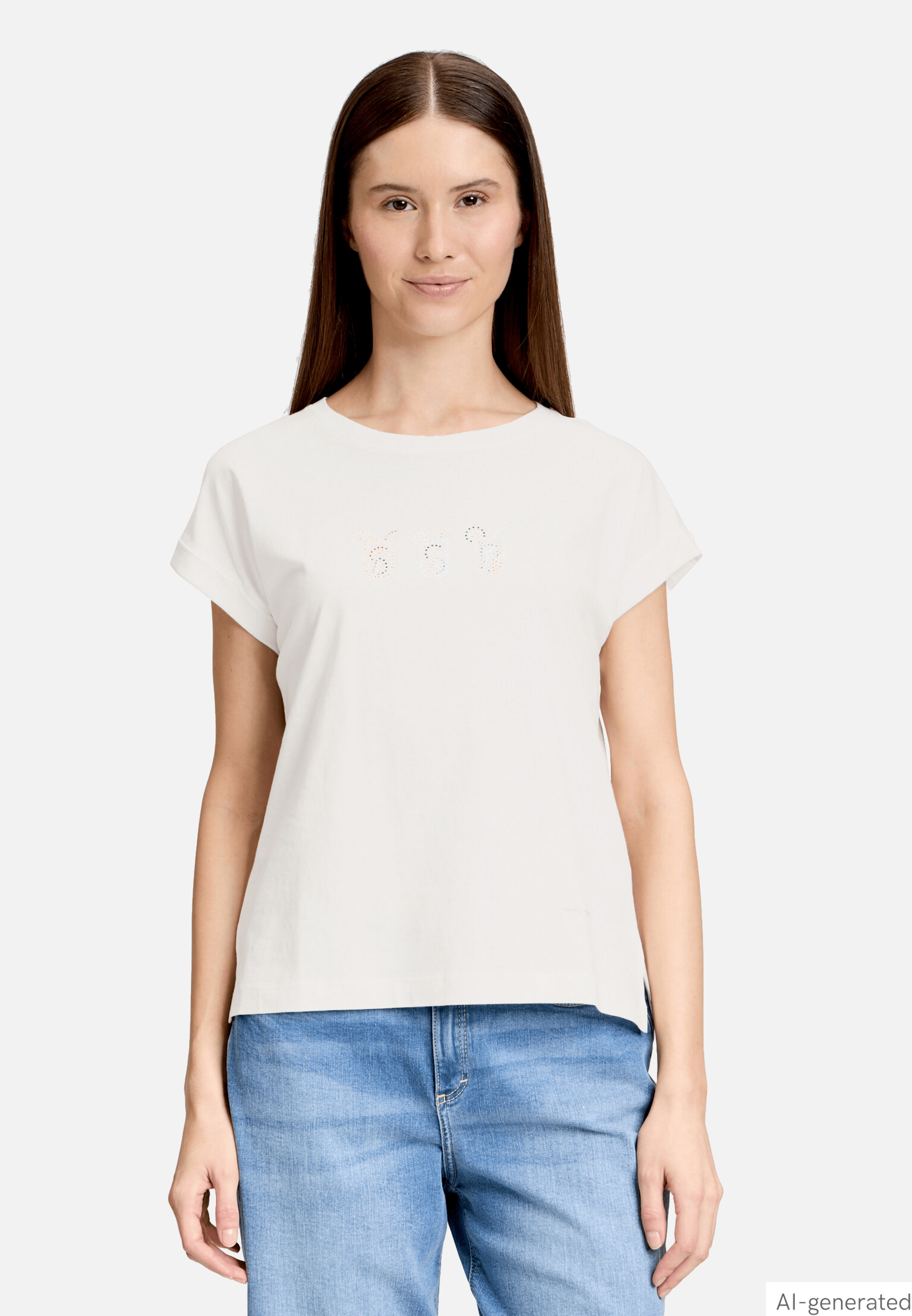 Printshirt mit Ärmelaufschlag