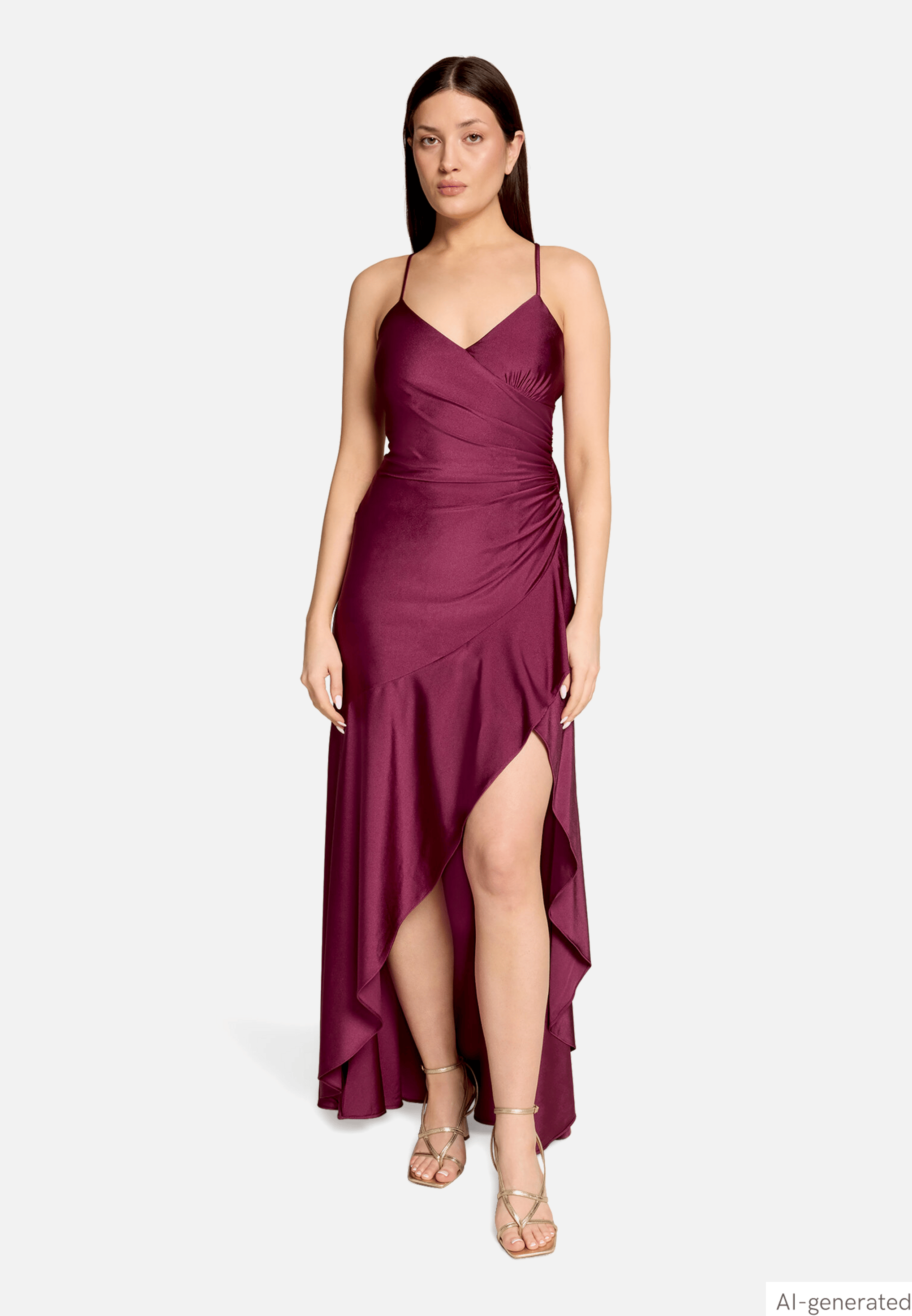 Abendkleid mit Volant