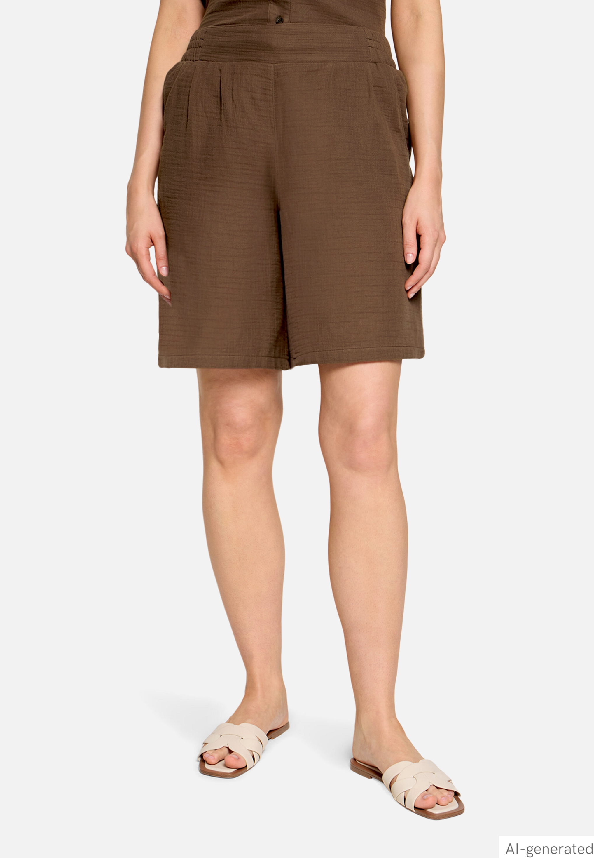 Musselin-Shorts mit elastischem Bund
