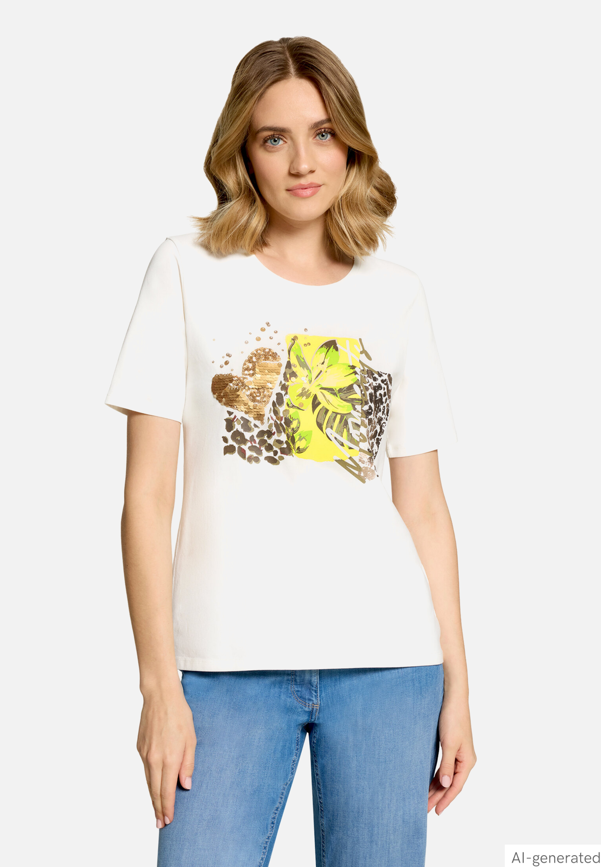 Basic Shirt mit Aufdruck
