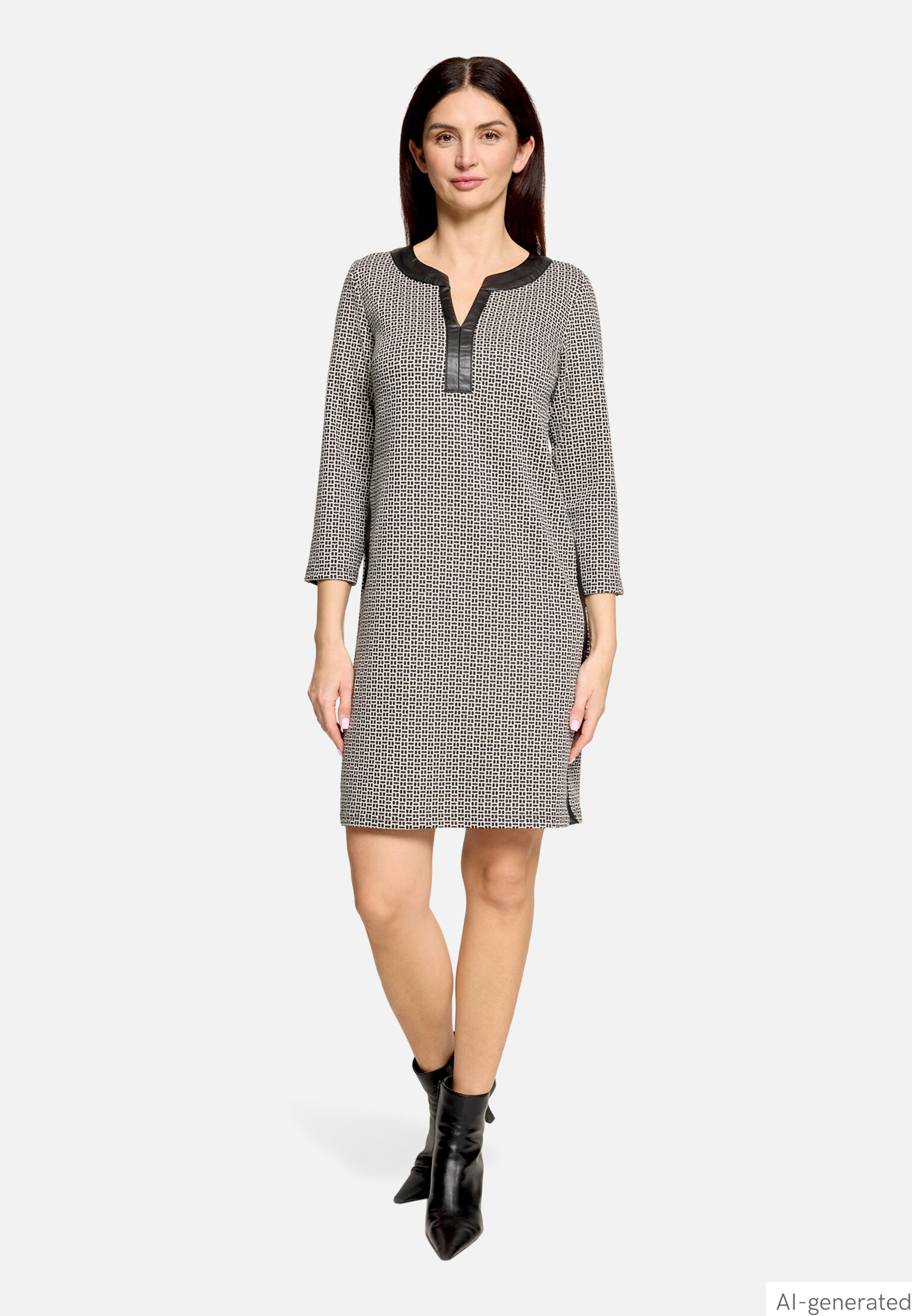 Jerseykleid mit Eingrifftaschen