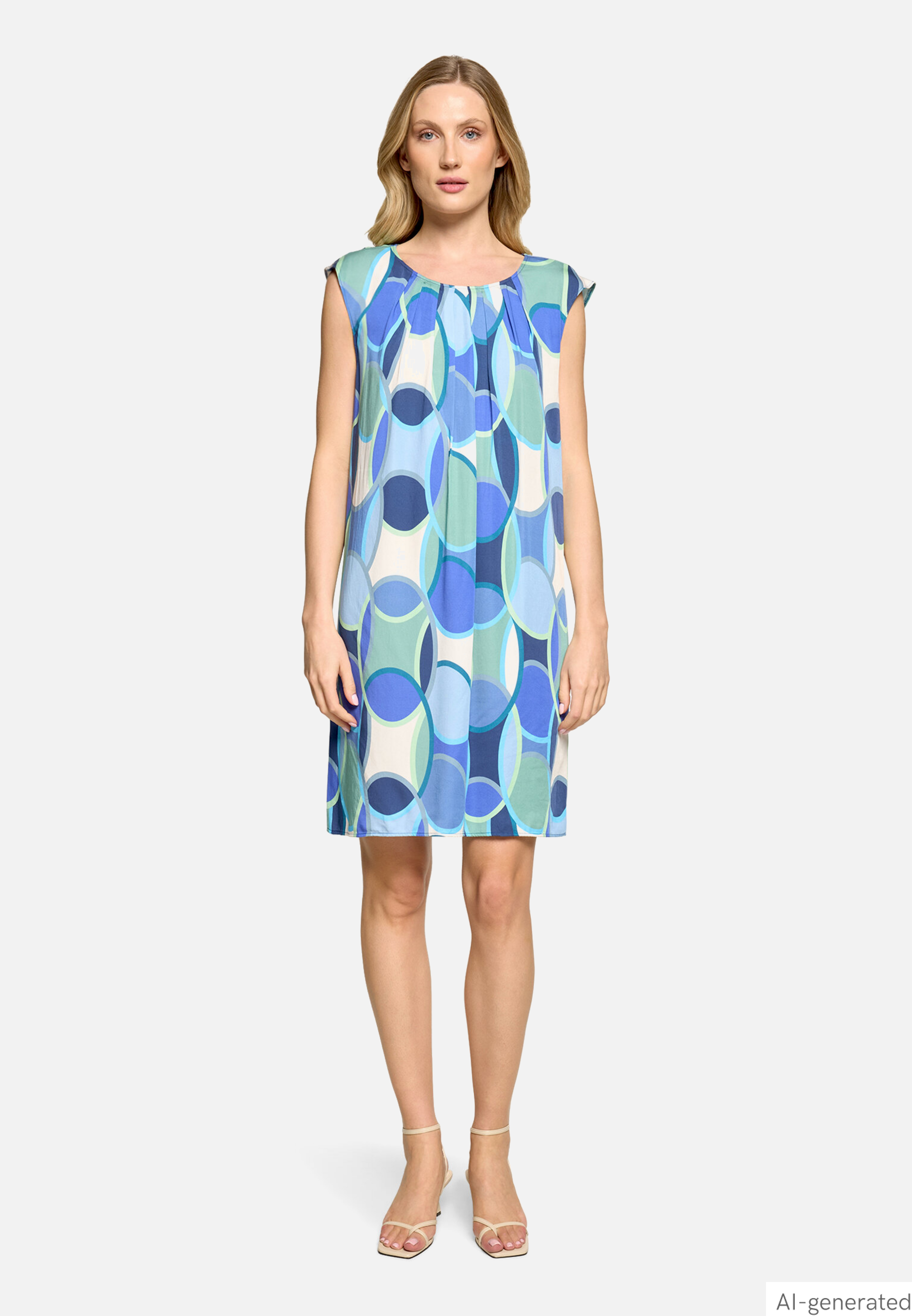 Freizeitkleid mit Rundhalsausschnitt