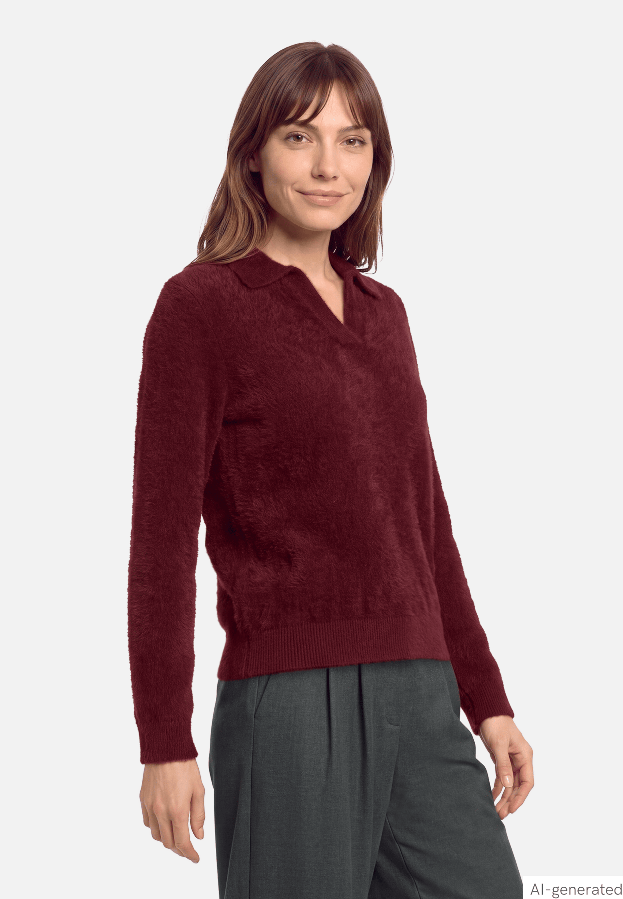Strickpullover mit Kragen