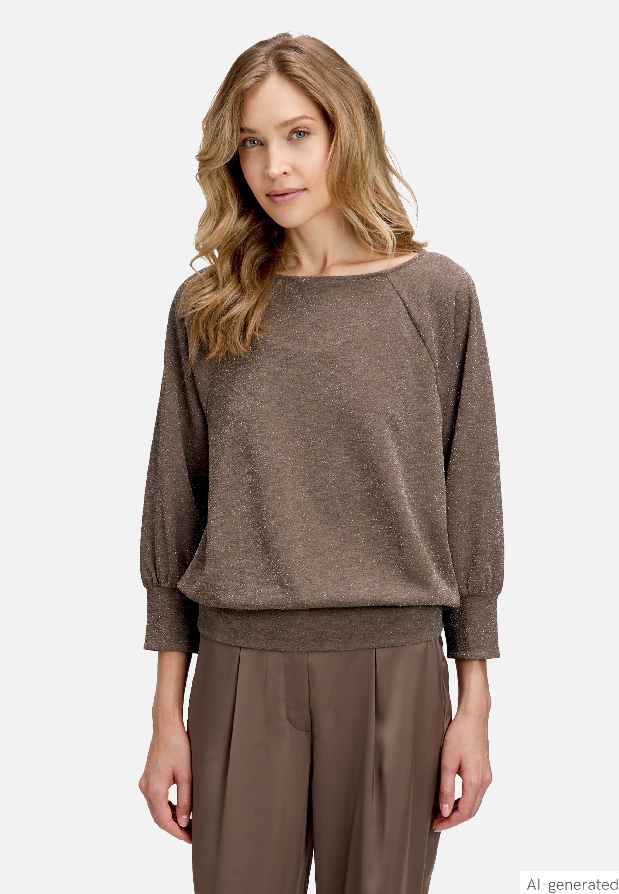 Oversize-Shirt im Glitzer-Look