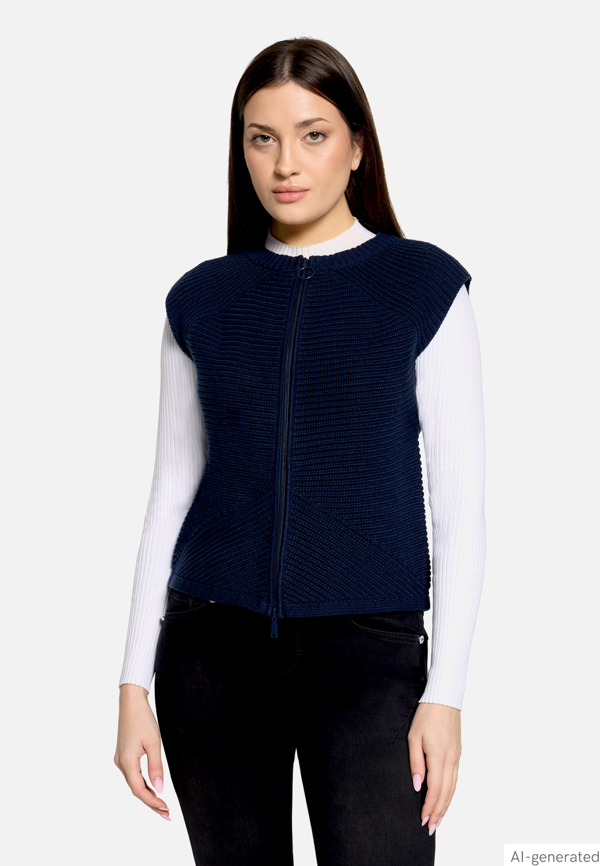 Grobstrickjacke ohne Arm
