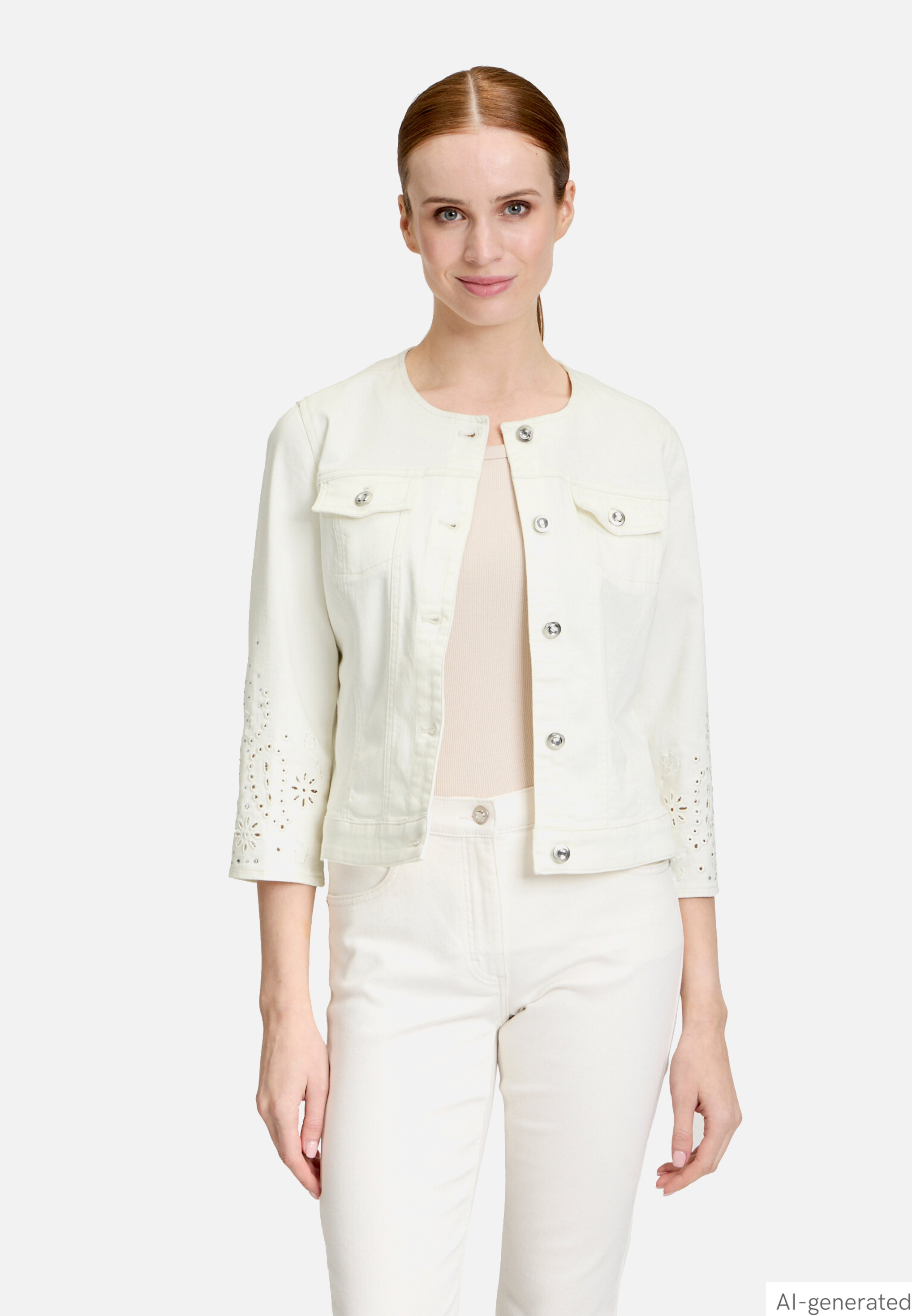 Jeansjacke mit 3/4 Arm