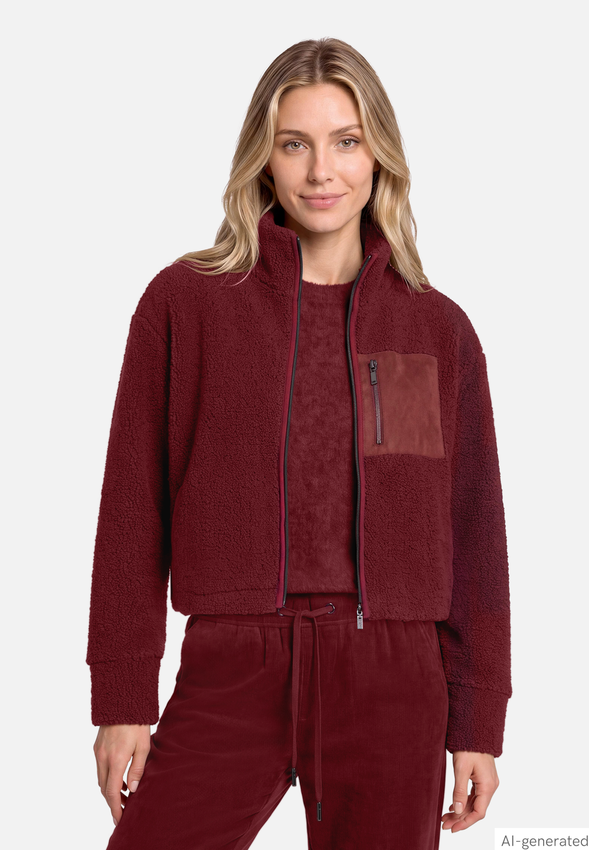 Sweatshirt-Jacke mit Reißverschluss