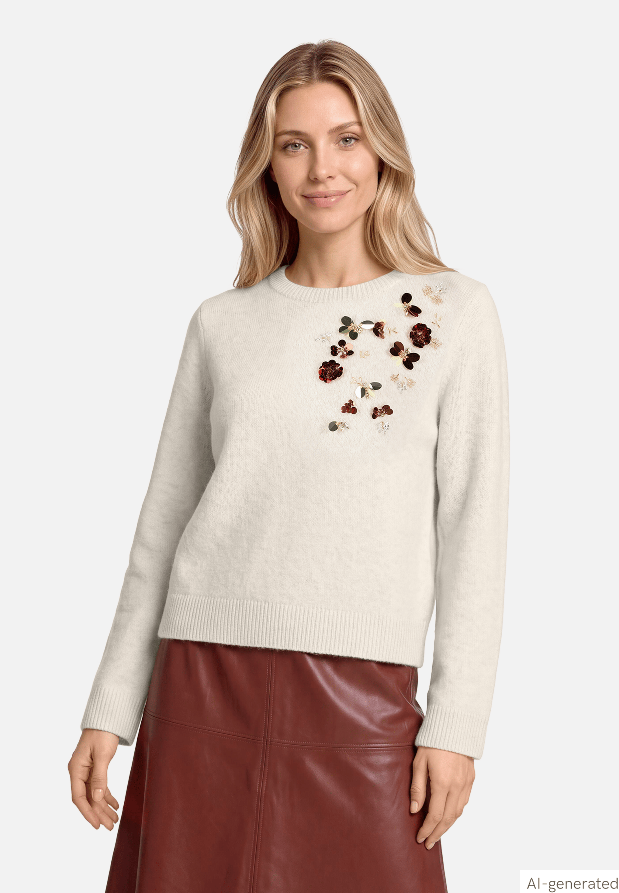 Strickpullover mit Schmucksteinen