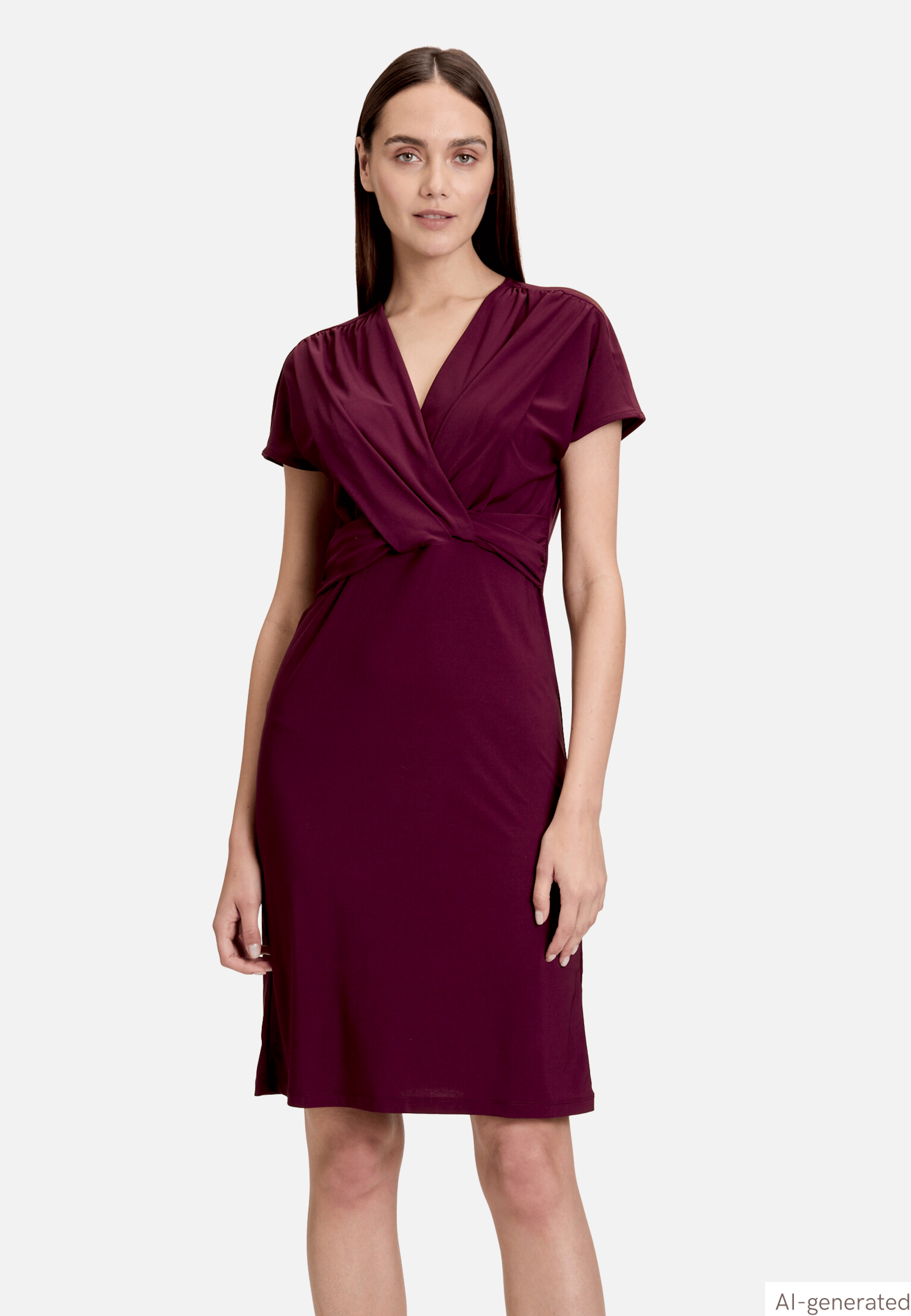 Jerseykleid mit Raffung