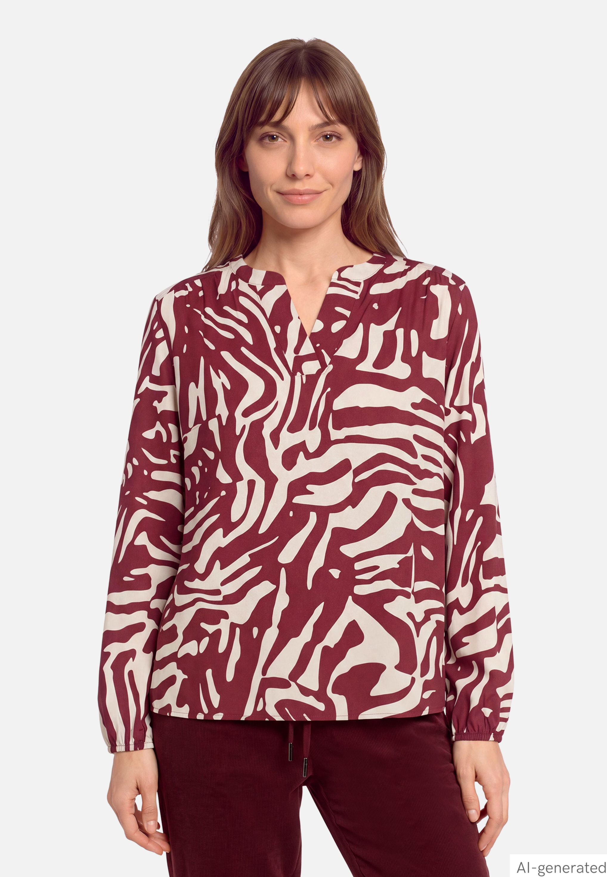 Schlupfbluse mit Print