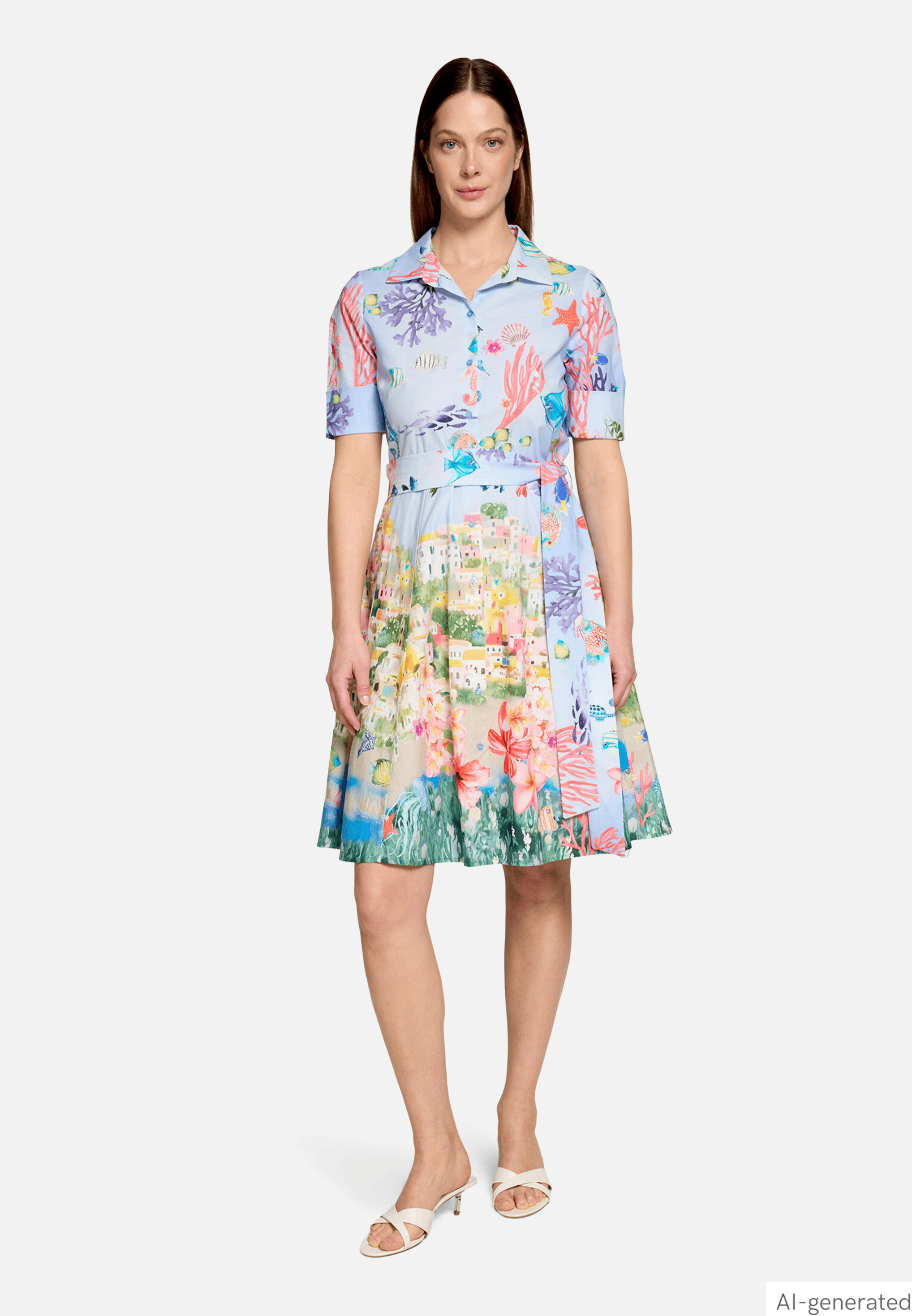 Hemdblusenkleid mit Knopfleiste